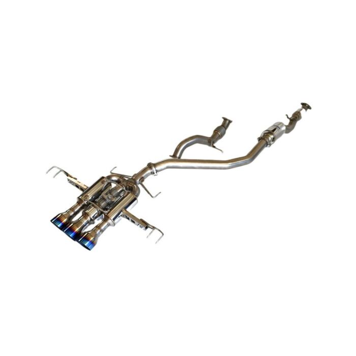 Invidia R400 Gemini stainless steel exhaust system 76mm incl front pipe titanium (Honda Civic 2022+ 2.0 Type R turbo FL5)