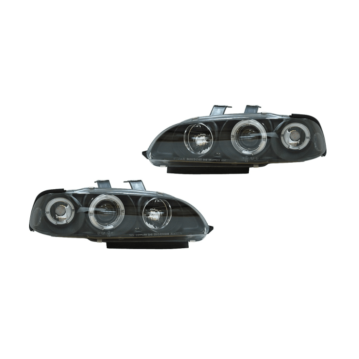 Sonar headlights Angel Eyes blackhousing E-mark (Honda Civic 92-95 2/3drs) | AUS-DL-HOK14 | A4H-TECH / ALL4HONDA.COM