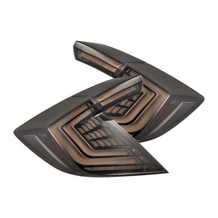 Alpharex NOVA-Series Prismatic LED achterlichten black smoke (Honda Civic 17-21 FK6/FK7/FK8) | AR-676010 | A4H-TECH / ALL4HONDA.COM
