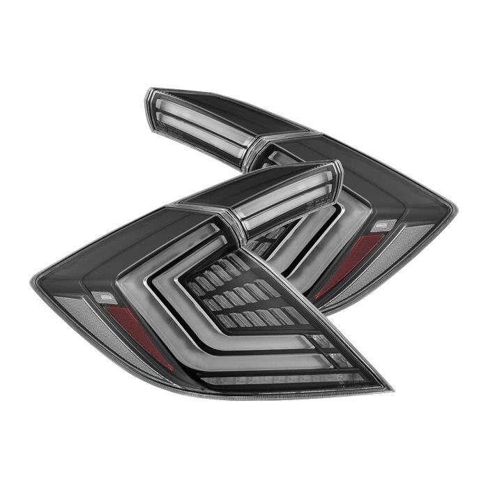 Alpharex NOVA-Series Prismatic LED achterlichten zwart (Honda Civic 17-21 FK6/FK7/FK8) | AR-676020 | A4H-TECH / ALL4HONDA.COM
