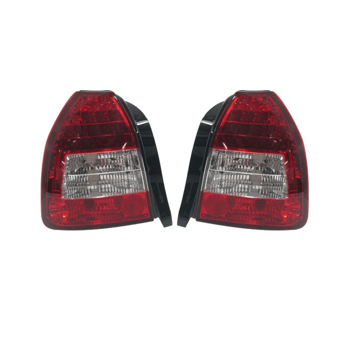 Achterlichten Rood/Helder Wit LED (Civic 96-00 3drs) | TLL-CV963DREDCLEAR