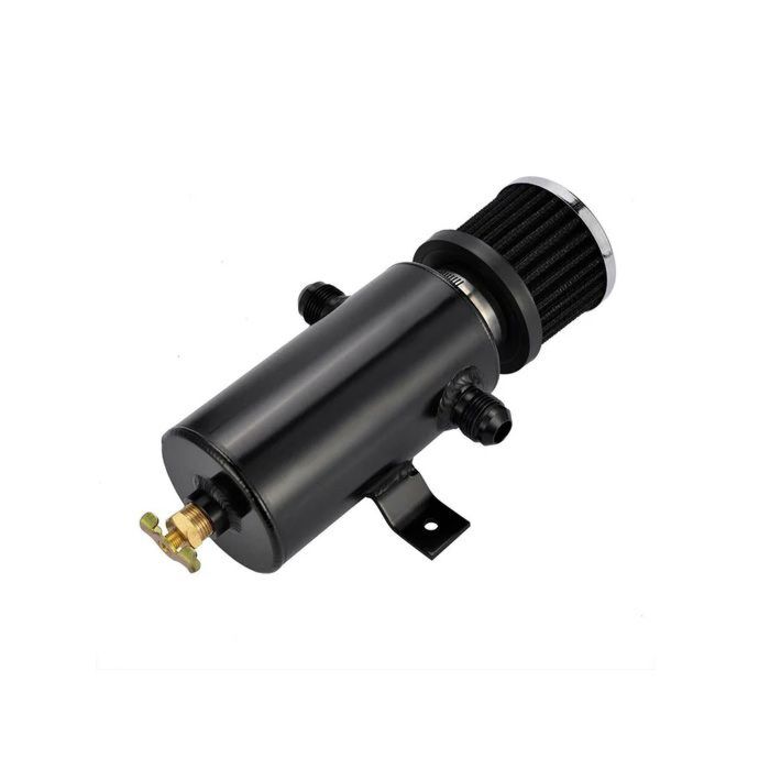 Bull Boost Performance Baffled olie catch tank 2 AN10 ports zwart (universeel) | BB-01-793945583614 | A4H-TECH / ALL4HONDA.COM