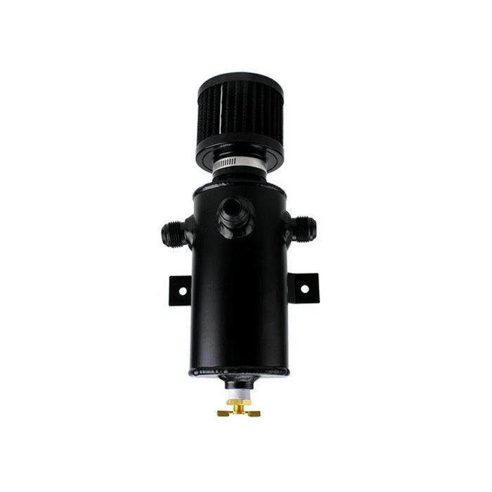 Bull Boost Performance Baffled olie catch tank 3 AN10 ports zwart (universeel) | BB-01-793945584208 | A4H-TECH / ALL4HONDA.COM