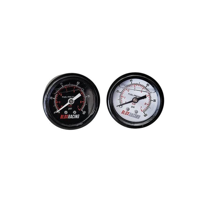 Blox Racing Brandstofdruk meter 0-100 PSI (universeel) | BXGA-00125-X | A4H-TECH / ALL4HONDA.COM