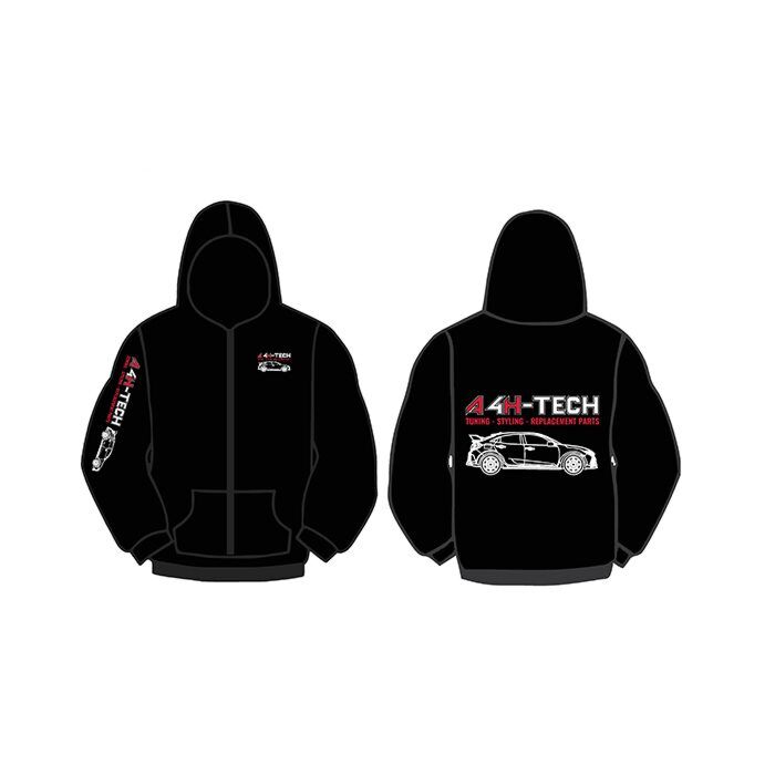A4H-TECH Capuchon weste schwarz + logo (universal) | A4H-VEST | A4H-TECH / ALL4HONDA.COM
