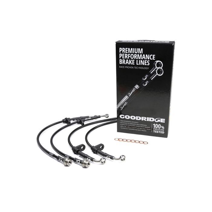 Goodridge 4 piece set stainless steel brake lines disc brakes (Integra 95-00) | GD-XHO-2958-B4 | A4H-TECH.COM