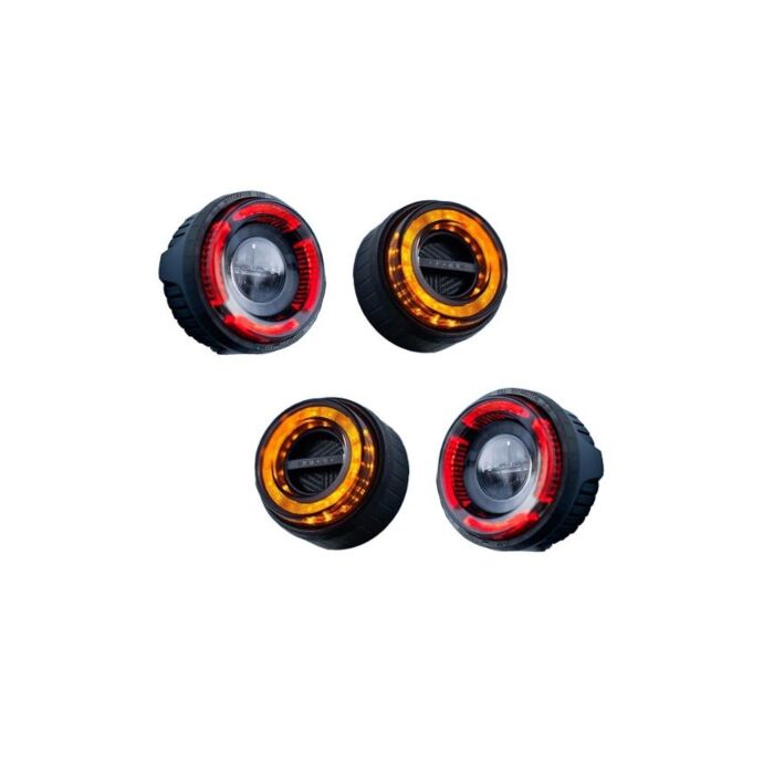 H-Gear Pro-Line Achterlichten Glohh GL-2x Dynamisch LED (Landrover Defender 90/110 1983-1990 / Defender (LD) 1990-2016) | HG-DL-RRR04B | A4H-TECH / ALL4HONDA.COM