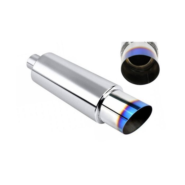 H-Gear Pro-Line Edelstahl Endschalldämpfer 89mm flamed tip (universal) | HG-JSRM-FT-XXMM | A4H-TECH / ALL4HONDA.COM