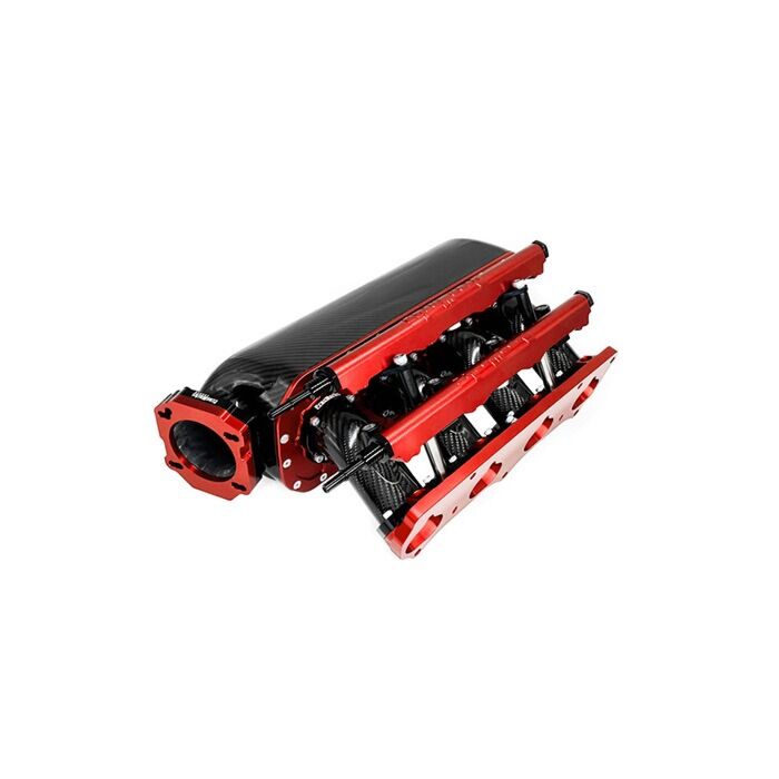 PracWorks Carbon Inlaatspruitstuk 20° Plenum + dubbele fuel rail (Honda K20/K24 motoren) | HK-N(D)-20 | A4H-TECH.COM