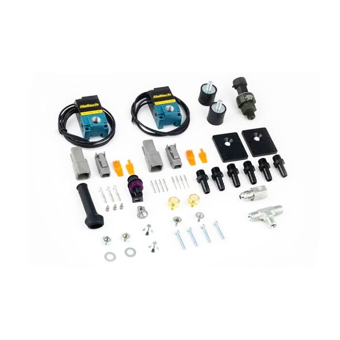 Haltech Dubbele 3 poorts elek. boost controller/solenoid + druk sensor kit (universeel)