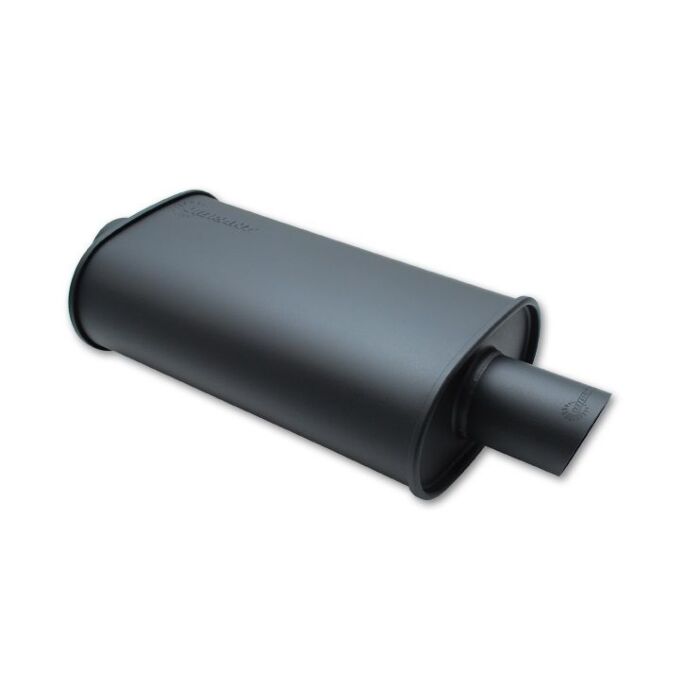 Vibrant streetpower oval stainless steel rear muffler 4" black (universal) | VB-1154 | A4H-TECH.COM