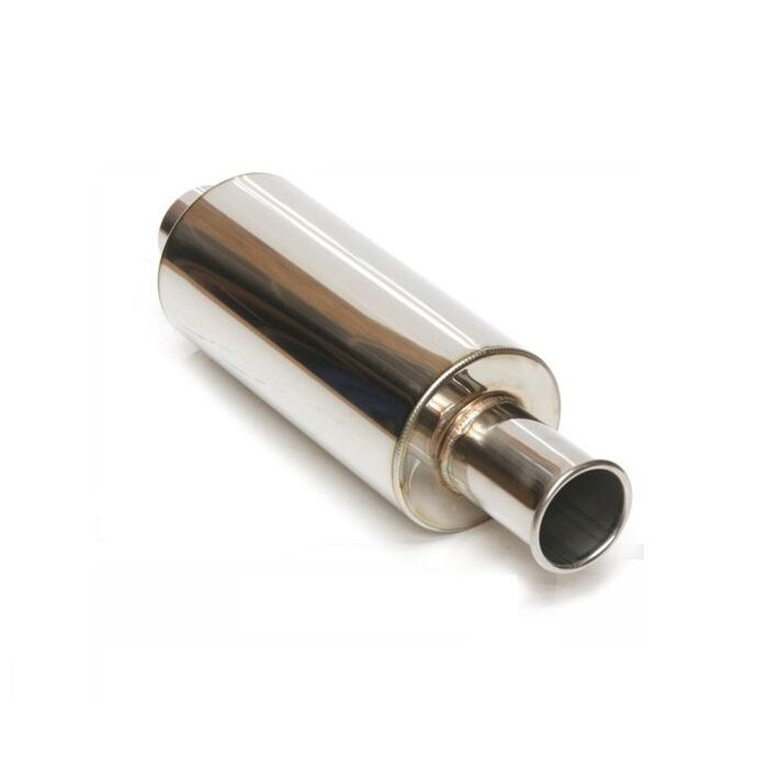 M2 Sport Spoon N1 style stainless steel rear muffler 2.5" polished (universal) | M2-UNI-SPN25-RB | A4H-TECH.COM