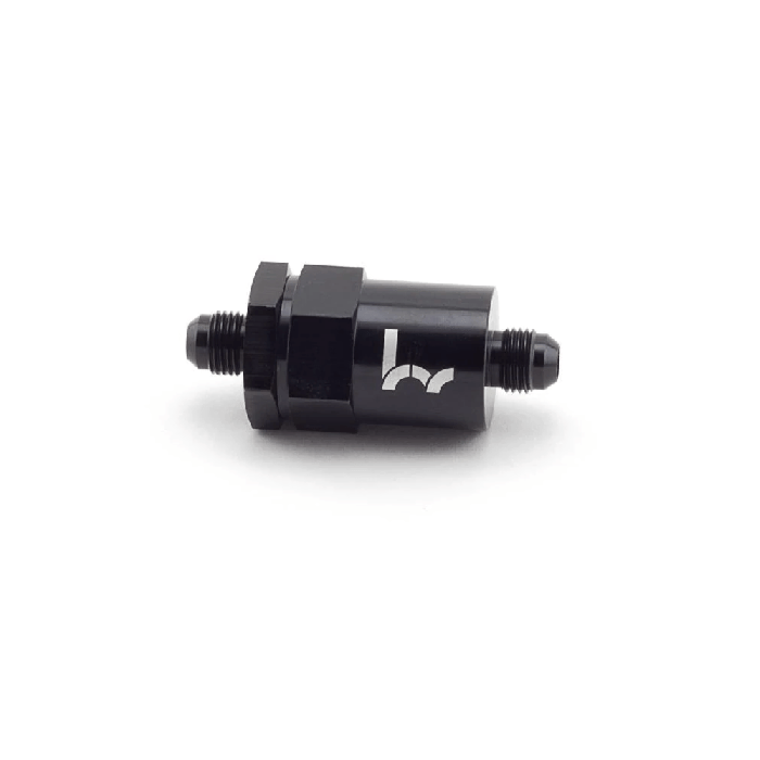 Hybrid Racing Inline brandstoffilter zwart -6AN (universeel) | HYB-FIL-00-04 | A4H-TECH / ALL4HONDA.COM