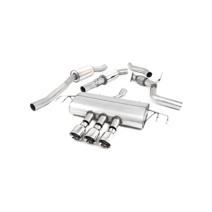 Milltek Exhaust system stainless steel 76mm (Honda Civic 17-21 2.0 Type R FK8) | MT-SSXHO25X | A4H-TECH / ALL4HONDA.COM
