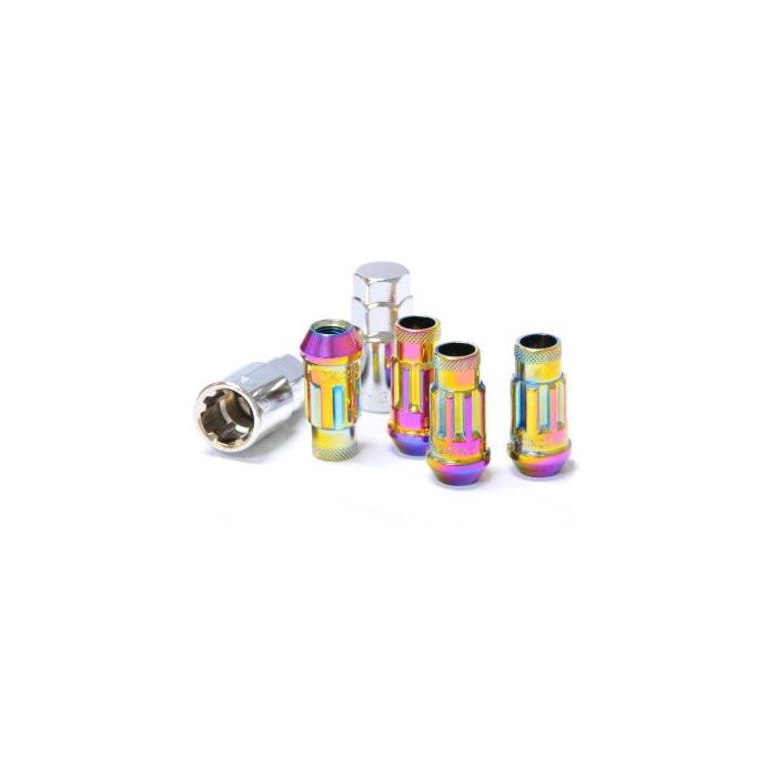 Muteki SR 48 Neo Chrome locking nuts (open end) M12x1.5 (conical) | MU-32902N | A4H-TECH.COM