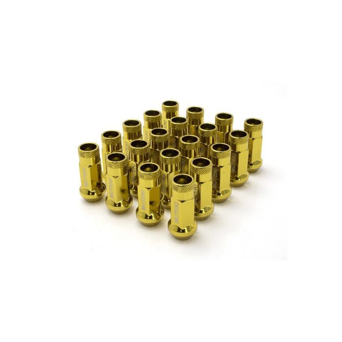 Muteki SR 48 Rad mutter gelb chrom (open end) M12x1.5 (konisch) | MU-32906Z | A4H-TECH / ALL4HONDA.COM