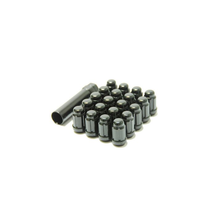 Muteki Super Tuner Wheel nuts black chrome (closed end) M12x1.5 (conical) | MU-41886T | A4H-TECH / ALL4HONDA.COM