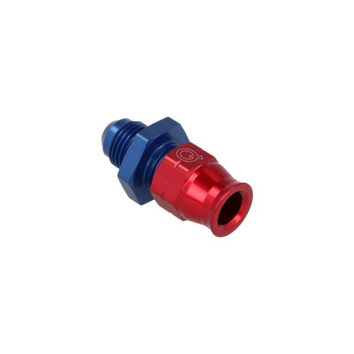 QSP Aluminium schlauchadapter male recht AN6 blau / rot (universal) | QSP-QG108-06 | A4H-TECH / ALL4HONDA.COM