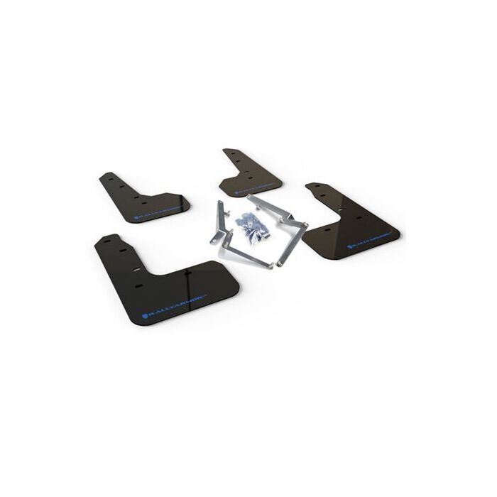 Rally Armor Spatlappen zwart/blauw logo (Civic 2017+ 1.0/1.5 FK6/FK7) | RA-MF51-UR-BLK/BL | A4H-TECH / ALL4HONDA.COM