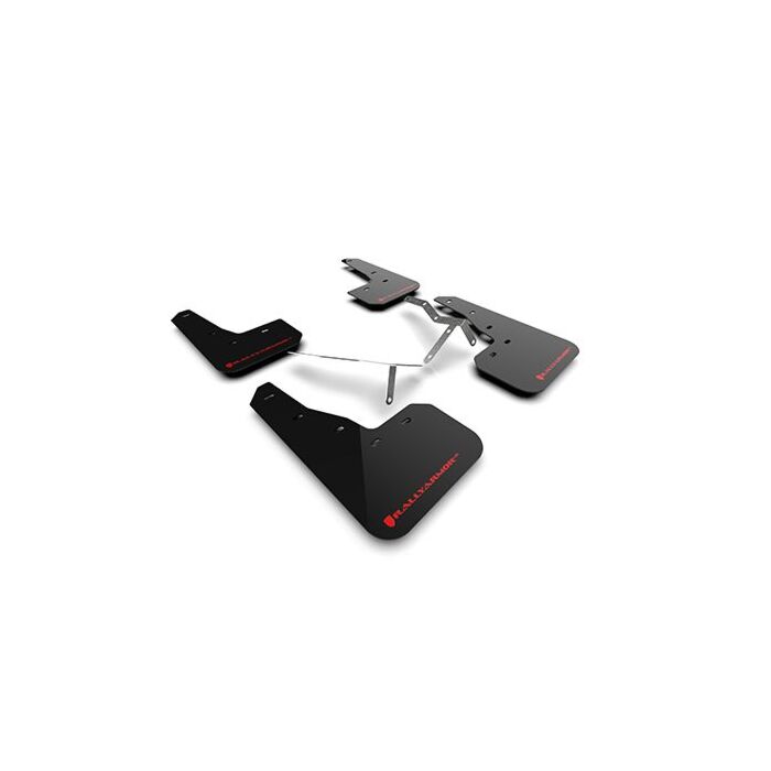 Rally Armor Spatlappen zwart/rood logo (Honda Civic 2022+ FL1/FL4) | RA-MF90-UR-BLK/RD | A4H-TECH / ALL4HONDA.COM