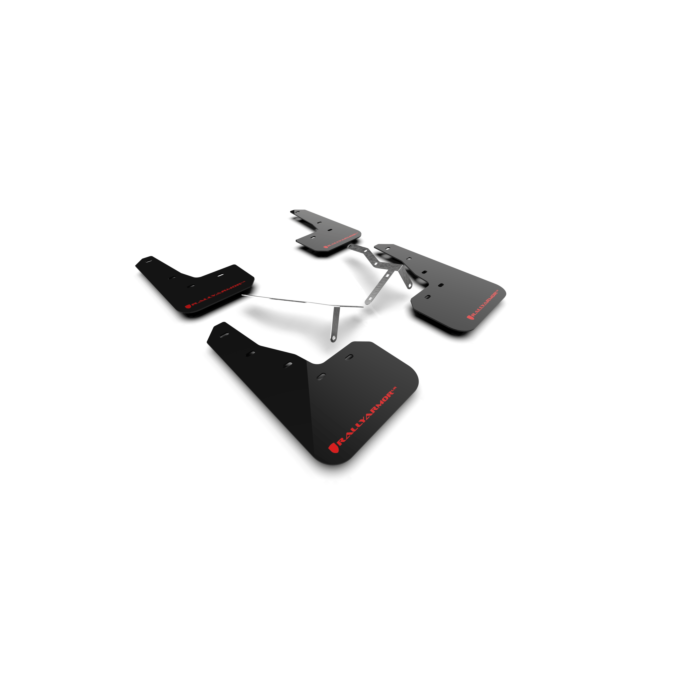 Rally Armor Mud Flaps black/red logo (Honda Civic 2022+ FL1/FL4) | RA-MF90-UR-BLK/RD | A4H-TECH / ALL4HONDA.COM