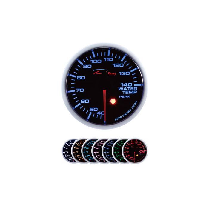 Depo Racing Water temperature gauge SKPK Series 60mm (universal) | SKPK-SC6037B | A4H-TECH / ALL4HONDA.COM
