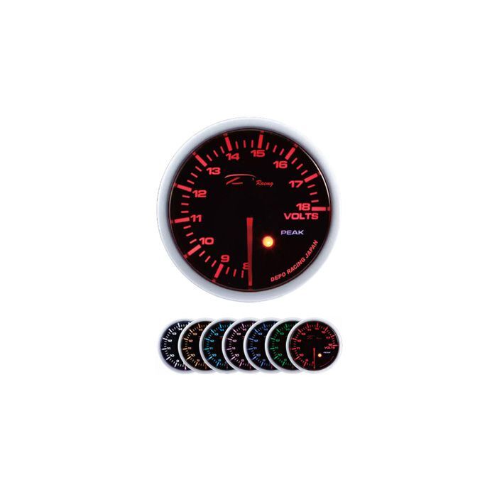 Depo Racing Volt gauge SKPK Series 60mm (universal) | SKPK-SC6091B | A4H-TECH / ALL4HONDA.COM