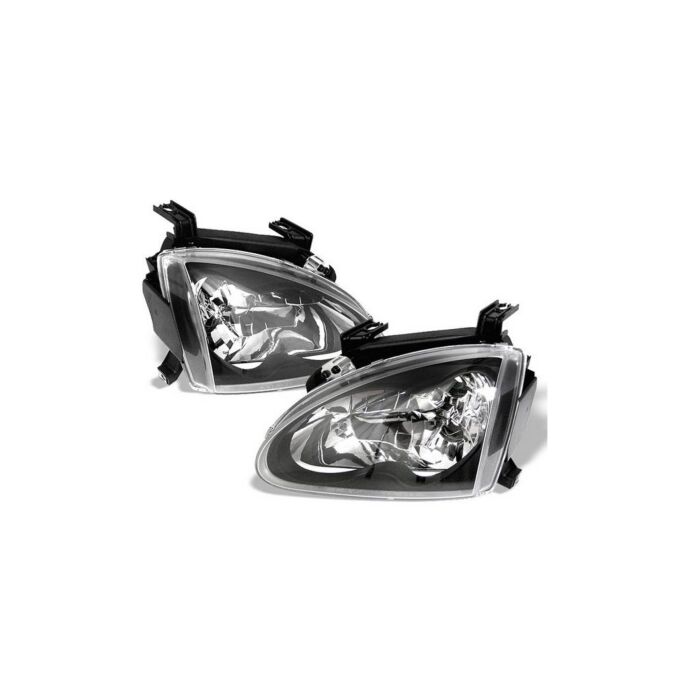 Sonar Clear head lights black (Del Sol 92-98) | HL-CRX92-JM | A4H-TECH.COM