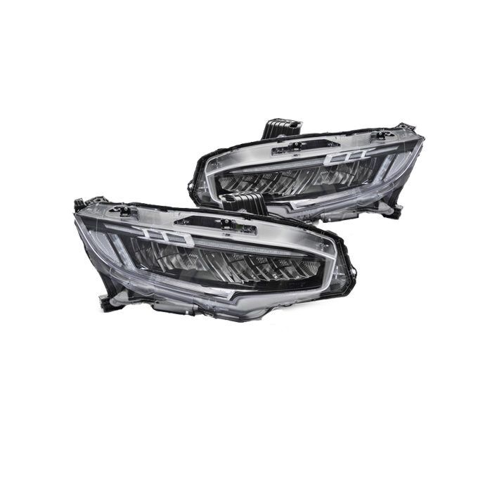 Sonar LED Koplampen zwart incl dynamic DRL V1 (Honda Civic 17-21 1.0/1.5/2.0 2/4/5 drs) | SR-HL-CV17-DRL-V1 | A4H-TECH