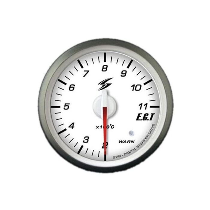 STRI DSD serie exhaust Temp. gauge Club Sport white/green LED 52mm (universal) | STRI-CS5206WG | A4H-TECH.COM