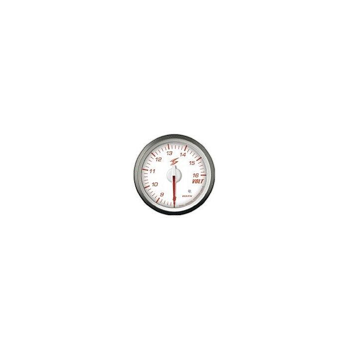 STRI DSD serie Volt gauge Club Sport white/amber LED 60mm (universal) | STRI-CS6008W | A4H-TECH.COM