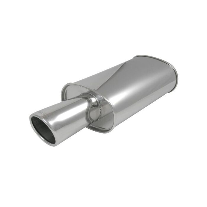 Vibrant streetpower oval RVS einddemper 3" gepolijst (Universeel) | VB-1042 A4H-TECH.COM