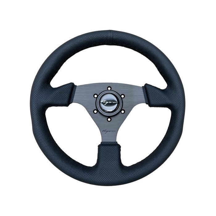 Vigor Monza (330mm) steering wheel perforated leather 30mm deep black stitch (universal) | VG-79708 | A4H-TECH / ALL4HONDA.COM


