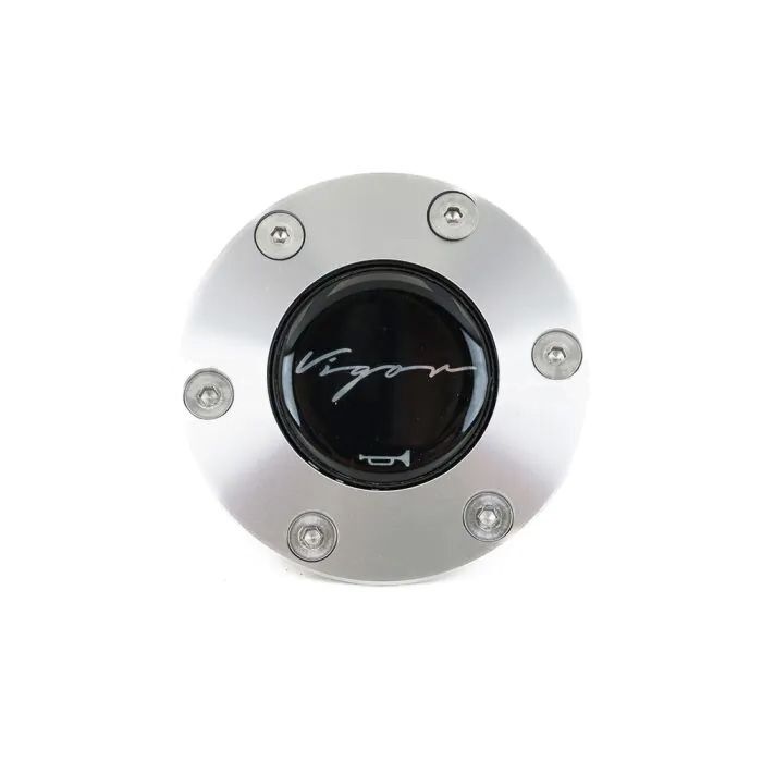 Vigor zilver kunststof claxon/toeter knop (universeel) | VG-104282 | A4H-TECH / ALL4HONDA.COM