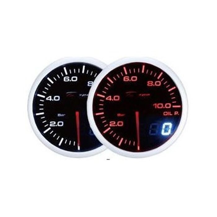 Depo Racing Oil pressure gauge DUAL series 60mm (universal) | WA6027BLED | A4H-TECH / ALL4HONDA.COM
