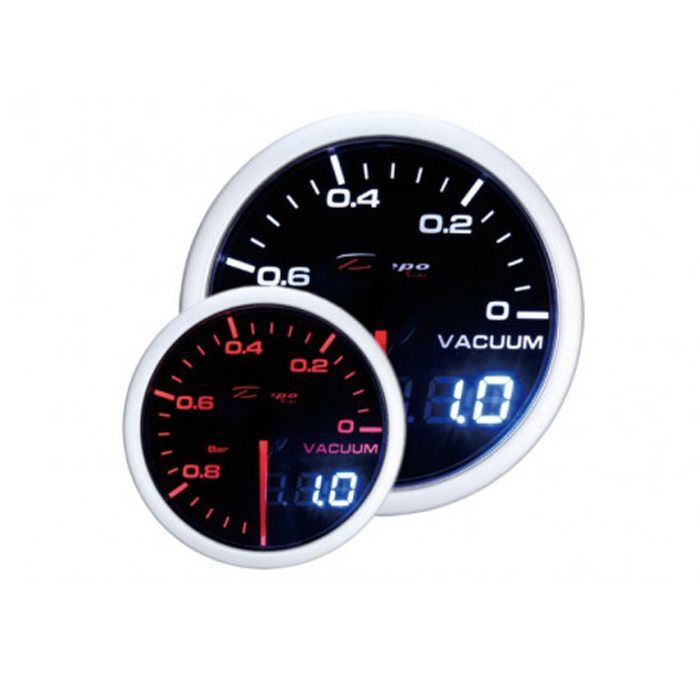 Depo Racing Vacuum gauge DUAL series 60mm (universal) | WA6071BLED | A4H-TECH / ALL4HONDA.COM

