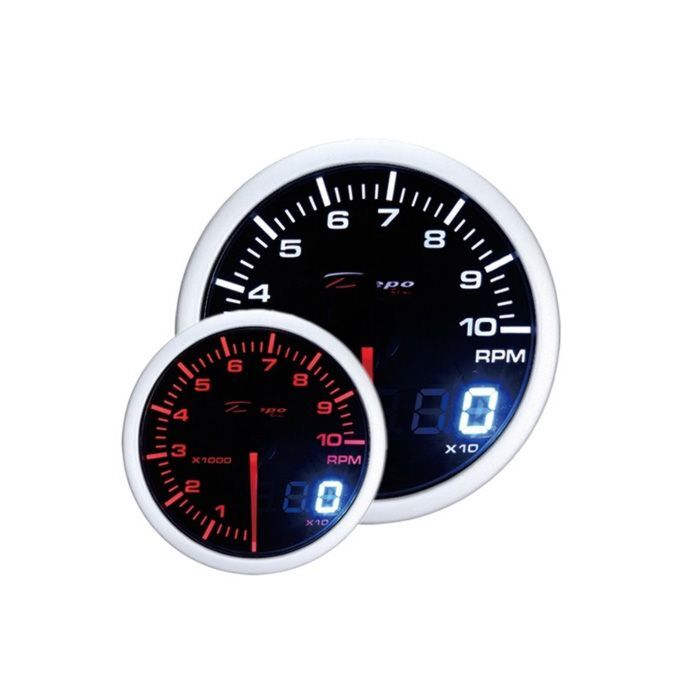 Depo Racing RPM gauge DUAL series 60mm (universal) | WA6093BLED | A4H-TECH / ALL4HONDA.COM
