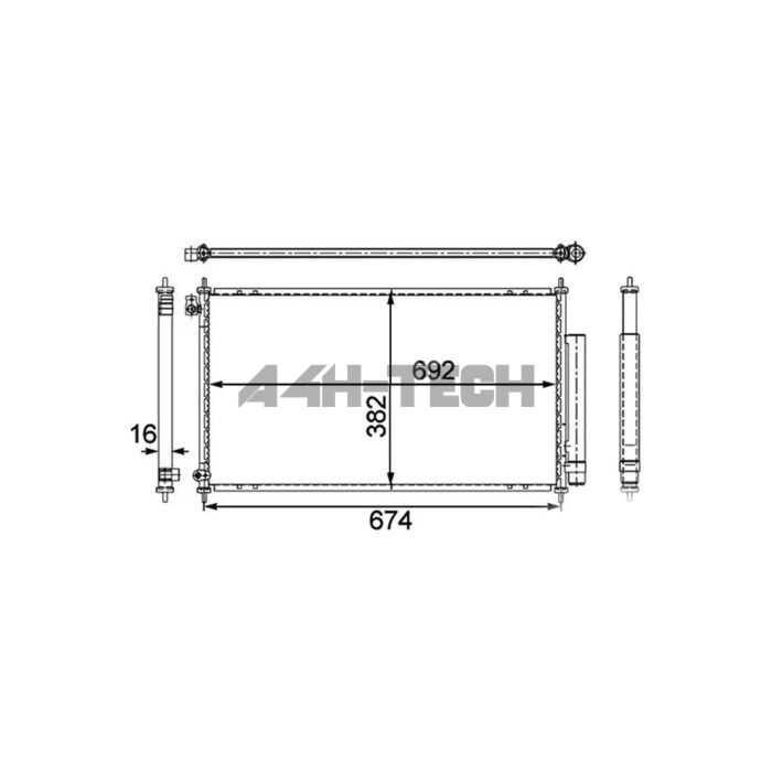 Ashuki Airco radiateur (Honda Accord 03-08 4drs/tourer) | H559-45 | A4H-TECH / ALL4HONDA.COM main product photo