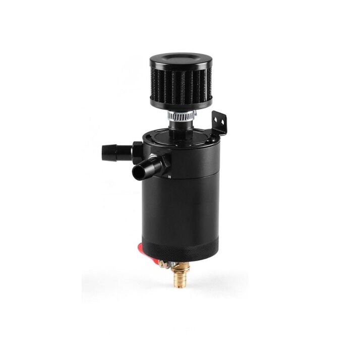 H-Gear Pro-Line baffled oil catch tank 300ml with filter black (universal)