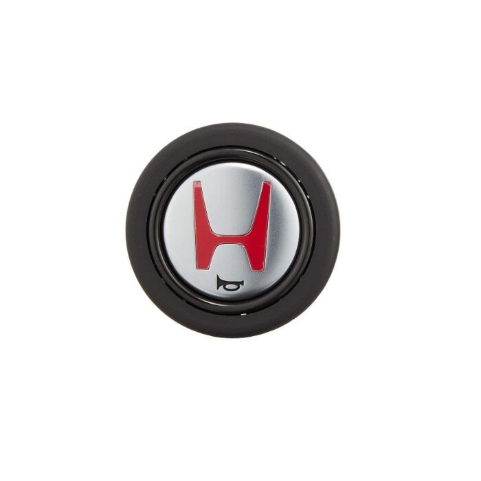 VMS Racing Klaxon knopf Silber mit rot H-logo (universal) | VM-HT018 | A4H-TECH.COM