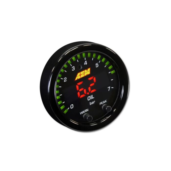 AEM X-series digitale oliedruk meter tot 150 psi / 10 bar zwart (universeel) | AEM-30-0307 | A4H-TECH.COM