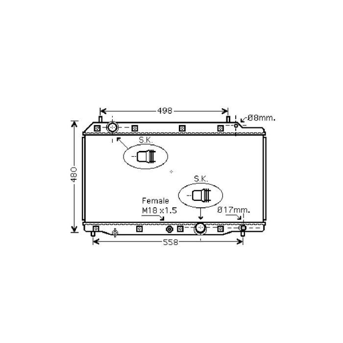 Ashuki Radiator (MT) (Honda CR-V 02-07) | H551-22 | A4H-TECH / ALL4HONDA.COM