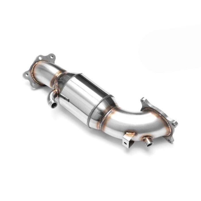 H-Gear RVS High flow 200 CELL katalysator vervanger/down pipe 76MM (Honda Civic 15-16 2.0 Turbo Type R FK2)