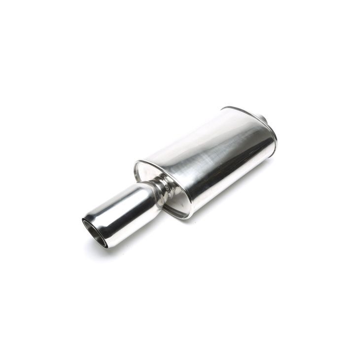 H-Gear Pro-Line Stainless steel sport rear silencer round T-5 90/75mm (universal) | HG-96UNI10 | A4H-TECH / ALL4HONDA.COM