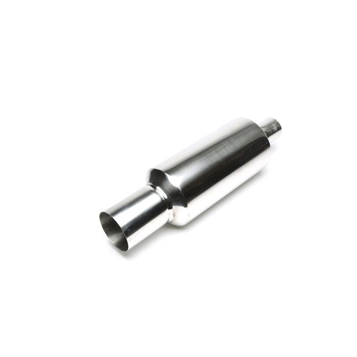 H-Gear Pro-Line Stainless steel sport rear muffler round T-1 100mm (universal) | HG-96UNI14 | A4H-TECH / ALL4HONDA.COM