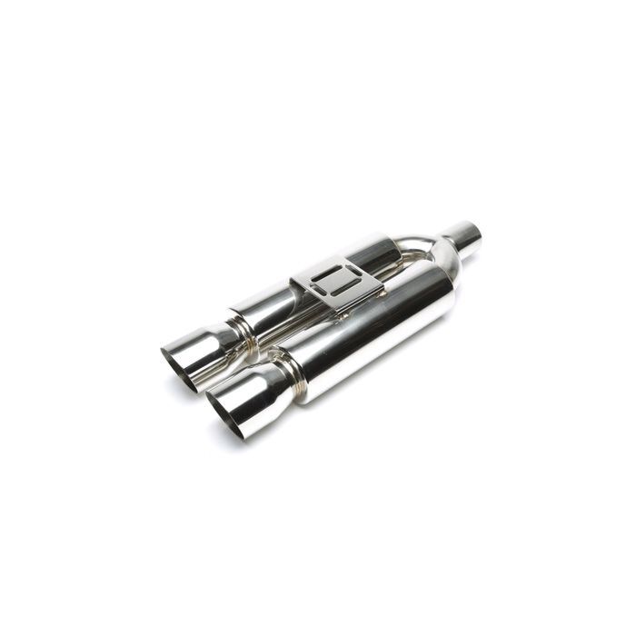 H-Gear Pro-Line Stainless steel sport rear muffler oval T-5 2x88x90mm (universal) | HG-96UNI28 | A4H-TECH / ALL4HONDA.COM