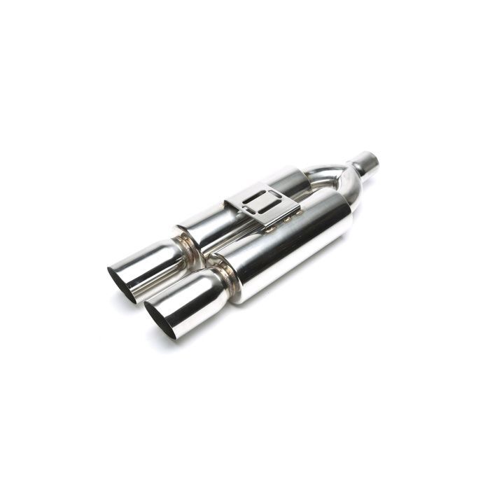 H-Gear Pro-Line Stainless steel sport rear muffler oval T-5 2x92x87mm (universal) | HG-96UNI29 | A4H-TECH / ALL4HONDA.COM