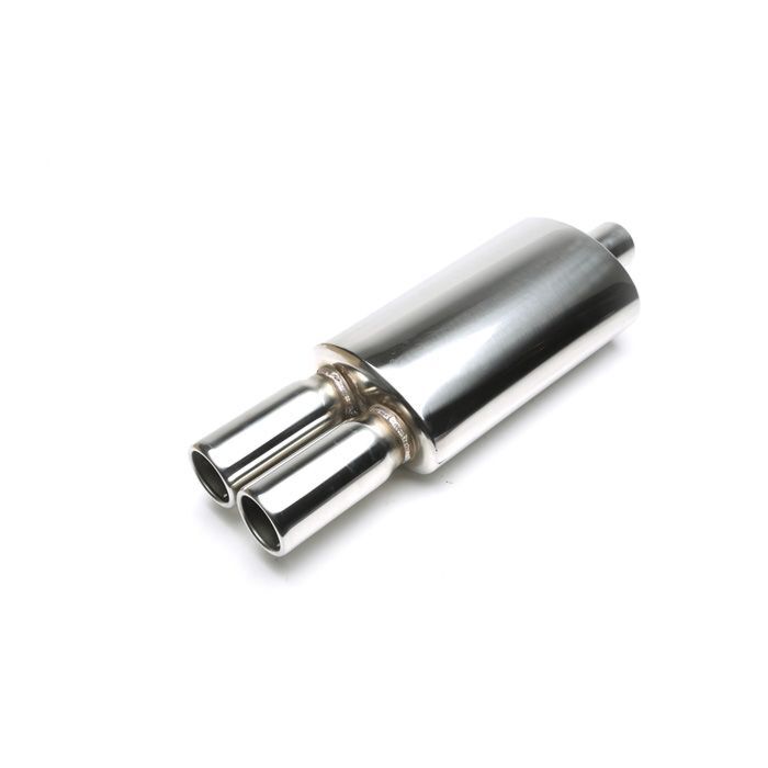 H-Gear Pro-Line Edelstahl sportendschalldämpfer rund T-3 2x76mm (universal) | HG-96UNI41 | A4H-TECH / ALL4HONDA.COM
