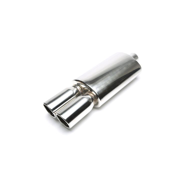 H-Gear Pro-Line Edelstahl sportendschalldämpfer rund T-7 2x89mm (universal) | HG-96UNI44 | A4H-TECH / ALL4HONDA.COM