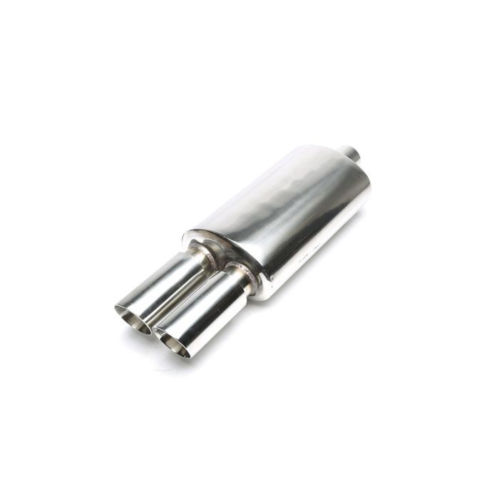 H-Gear Pro-Line Edelstahl sportendschalldämpfer rund T-9 2x76mm (universal) | HG-96UNI46 | A4H-TECH / ALL4HONDA.COM